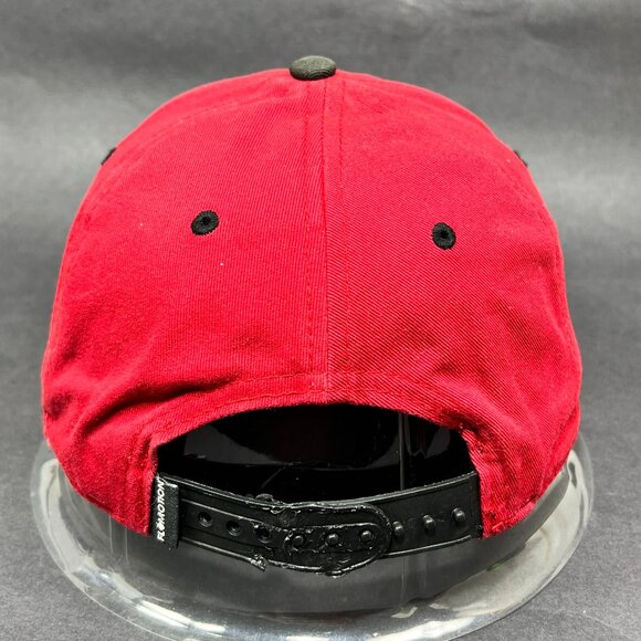 Flomotion Snapback Hat Cap Red Vacation Distressed FL Lifestyle Orange Logo Mens - Picture 4 of 14